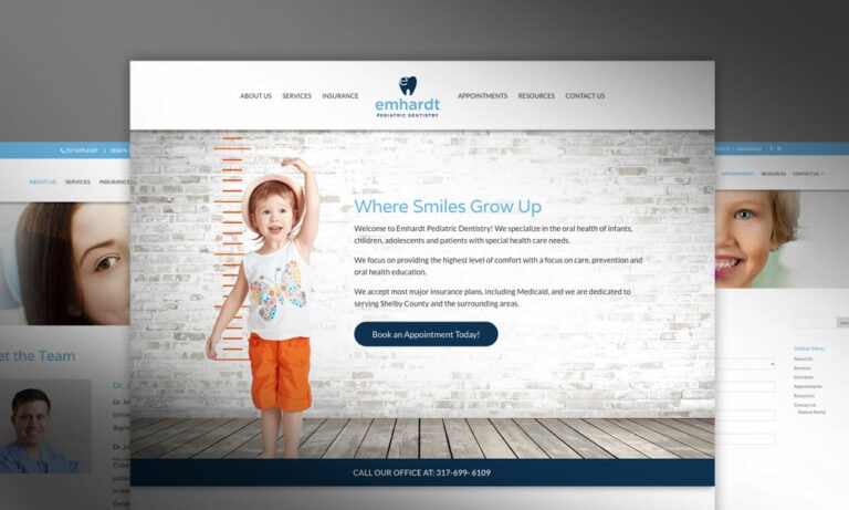 Emhardt Pediatric Dentistry Website